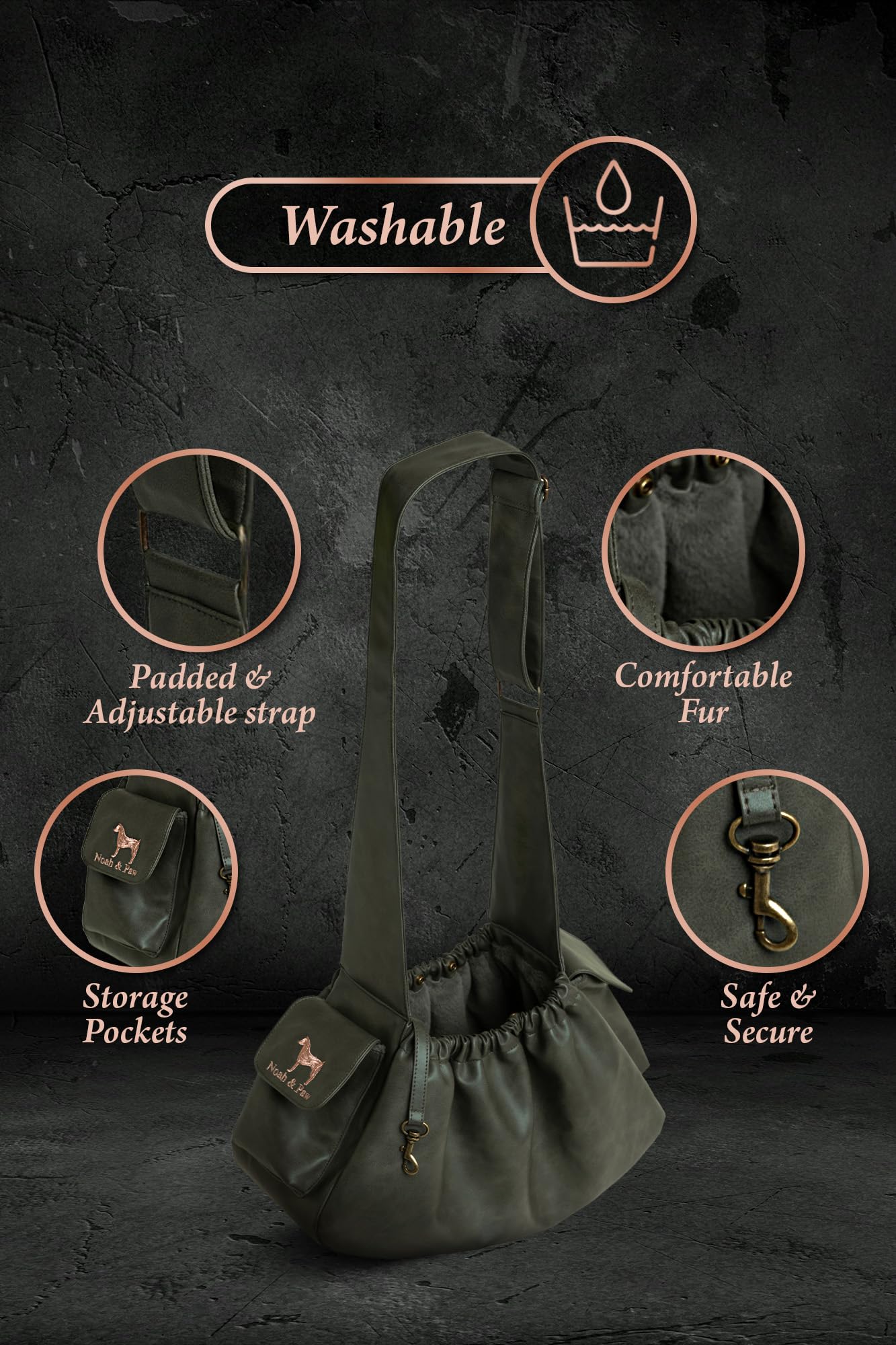 Noah & Paw machine washable materials simplify cleanup after adventures