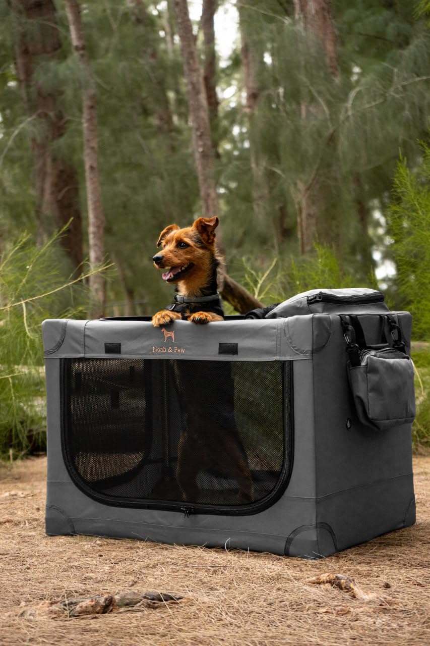 NOAH & PAW four mesh roll-up doors improve airflow and visibility.
