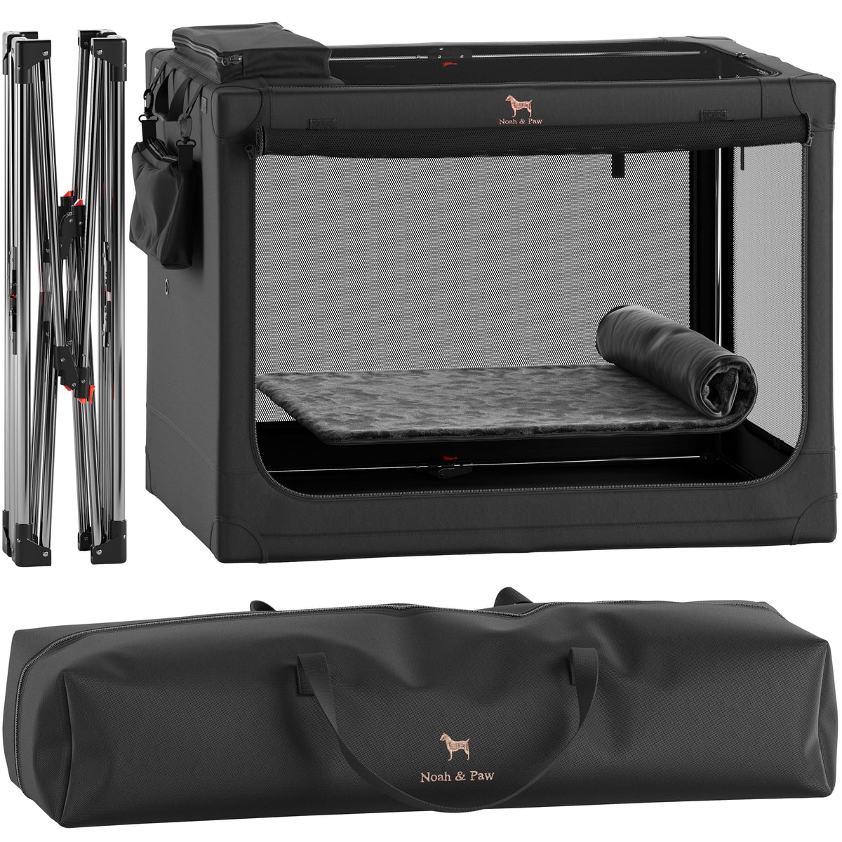 NOAH & PAW collapsible crate frame for quick travel setup