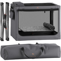 Noah & Paw 42-inch crate frame with stainless-steel support for durable travel.