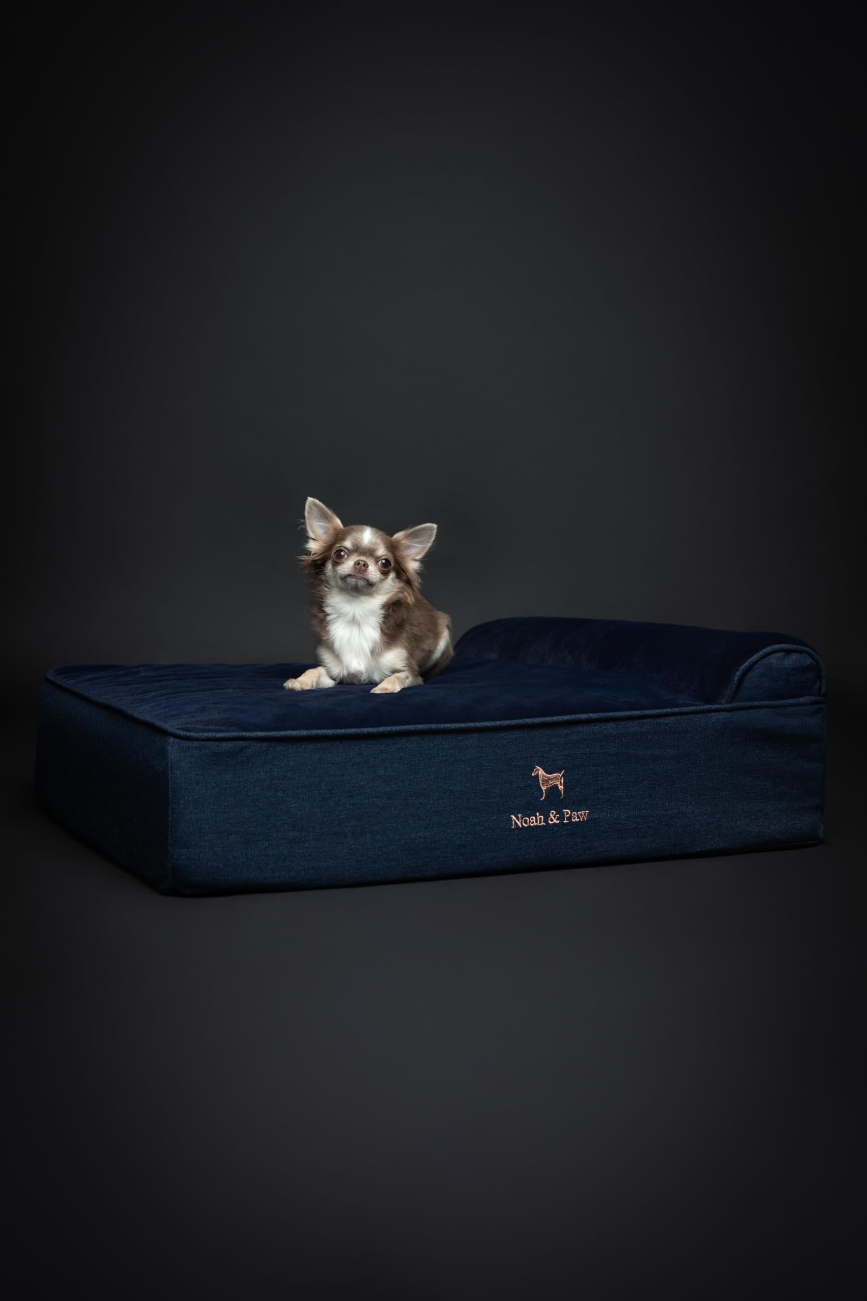 NOAH & PAW Denim bed in use, providing restful relaxation.