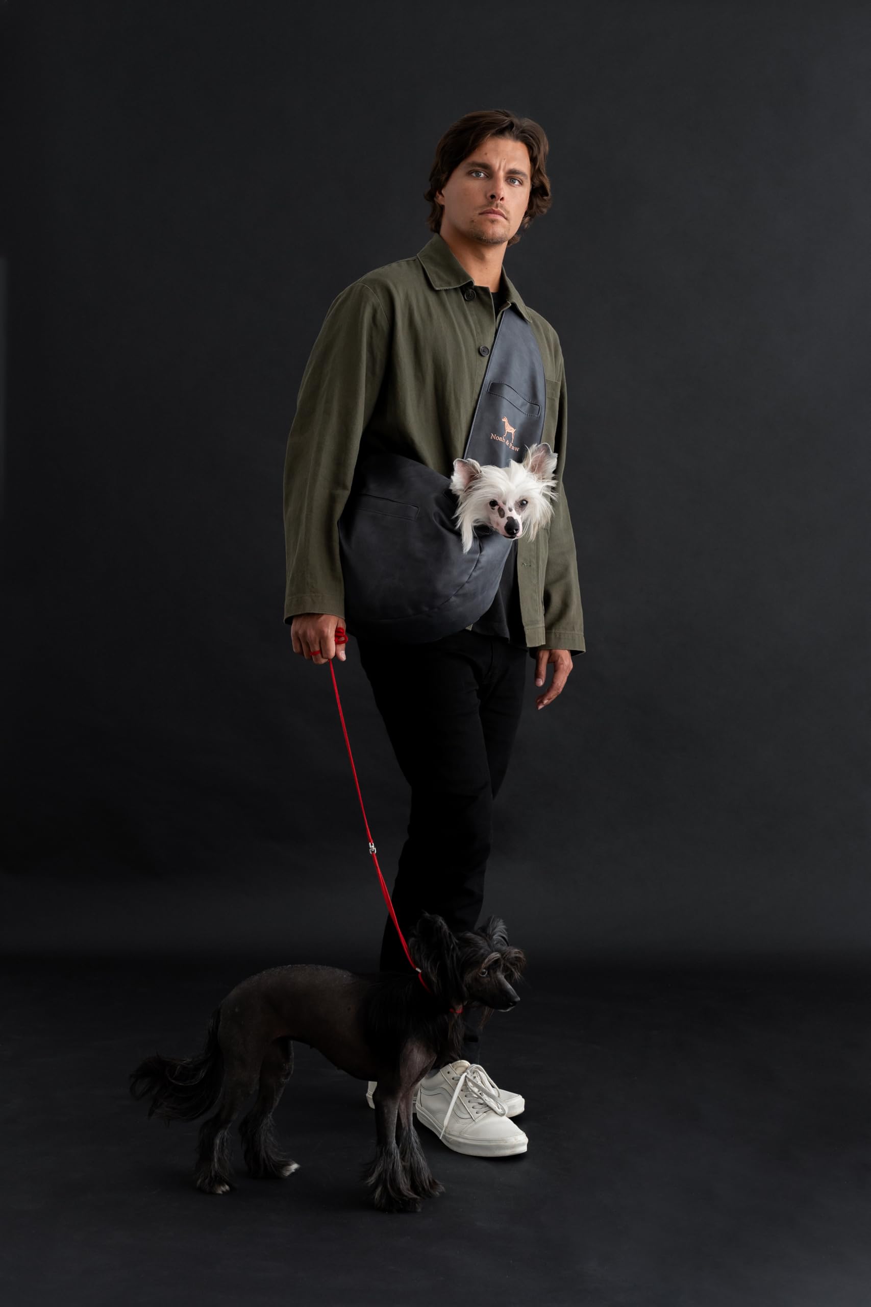 Noah & Paw fur-lined interior keeps pets cozy during walks.