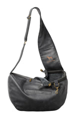 Noah & Paw dog sling carrier front view, secure travel comfort for small dogs.