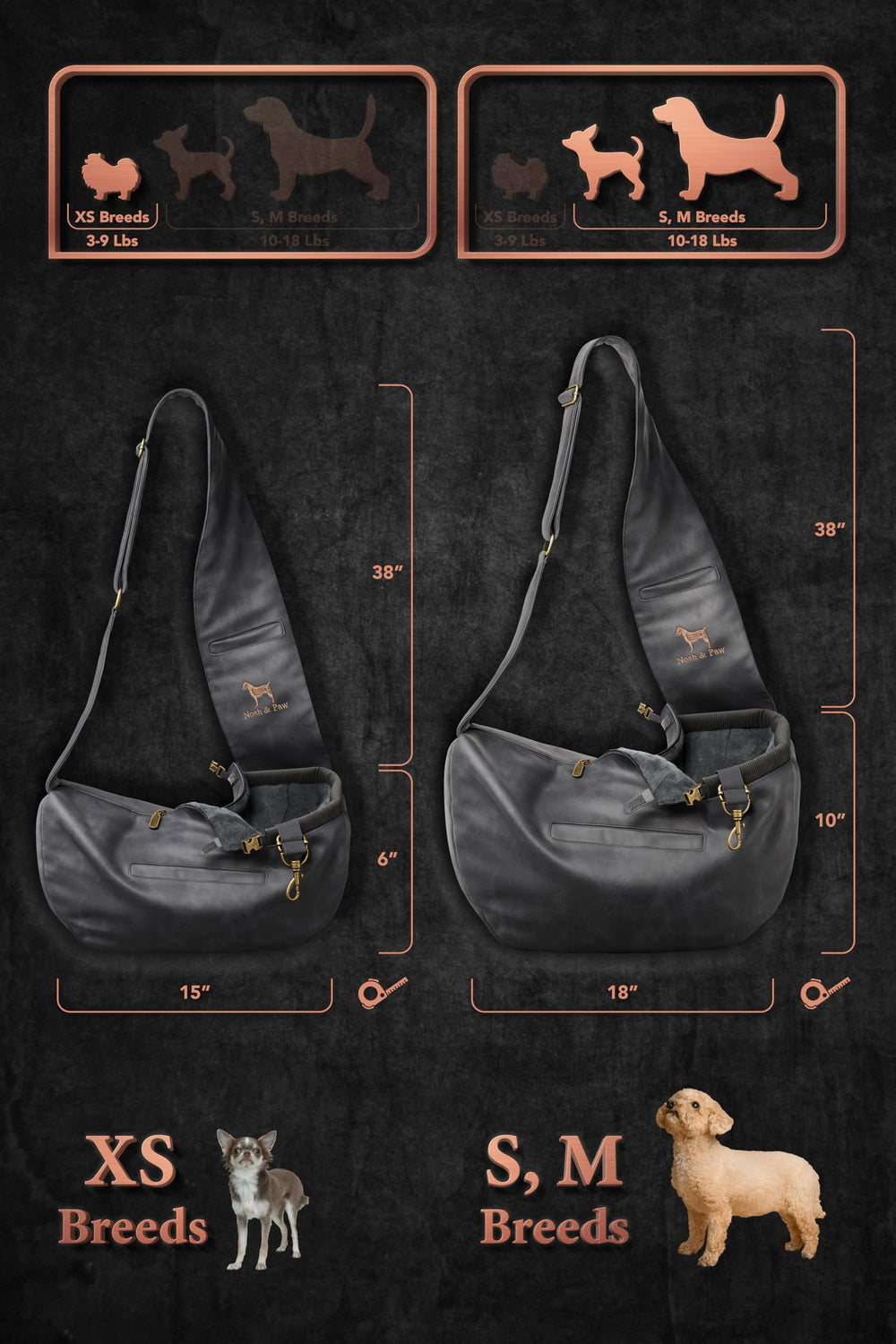 Noah & Paw vegan leather and fur lining provide cozy, premium feel.