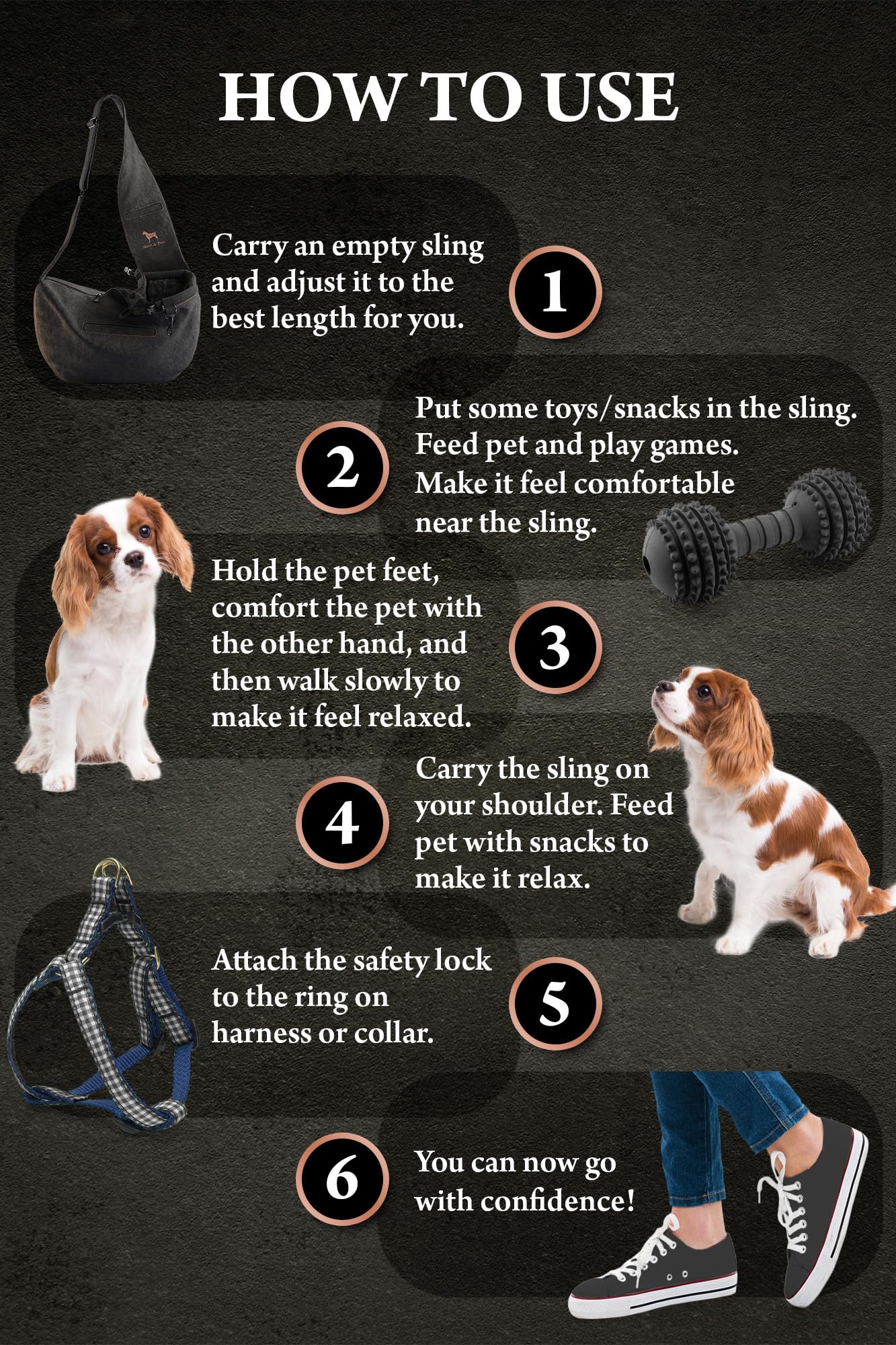 Noah & Paw dog sling washable material simplifies cleanup with machine washing.