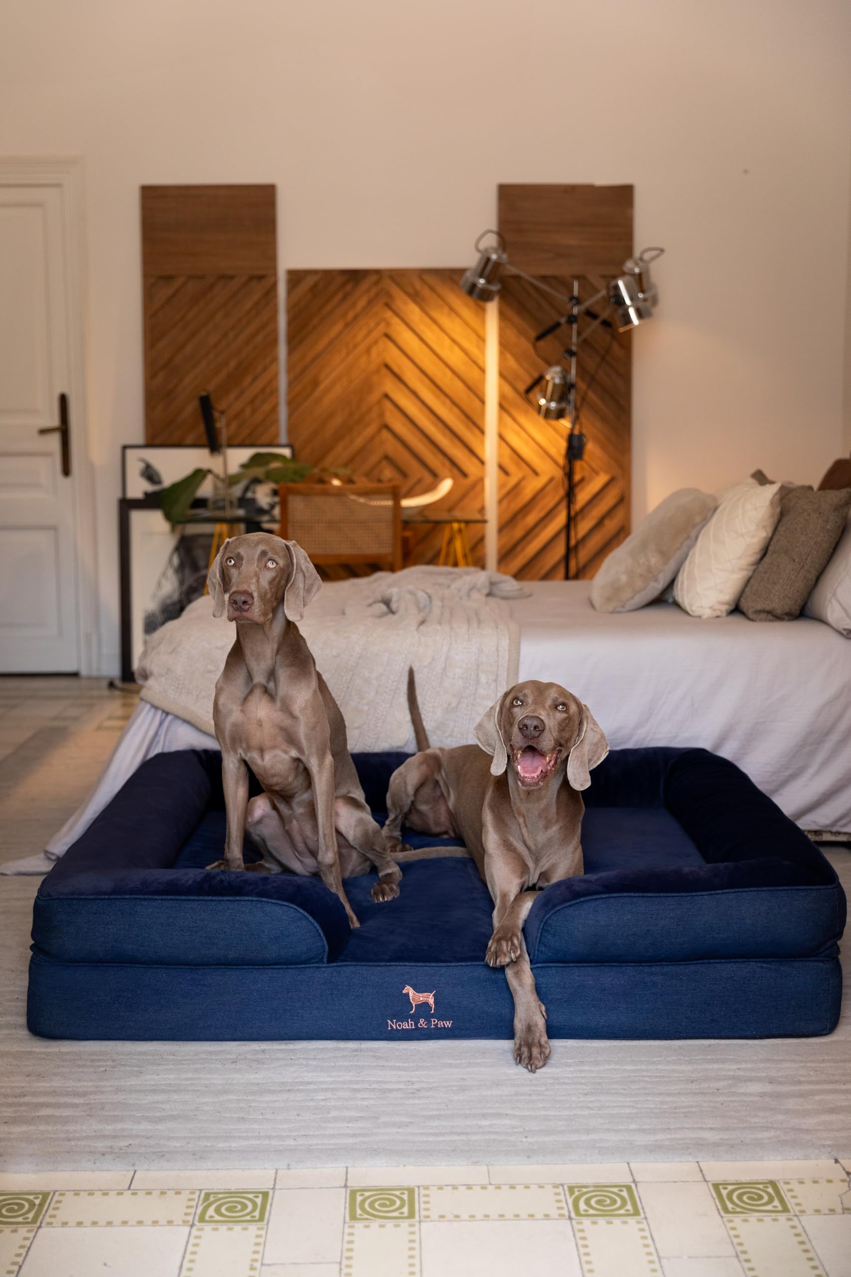 NOAH & PAW Giant Dog Bed XXL memory foam core detail for pressure relief potential.