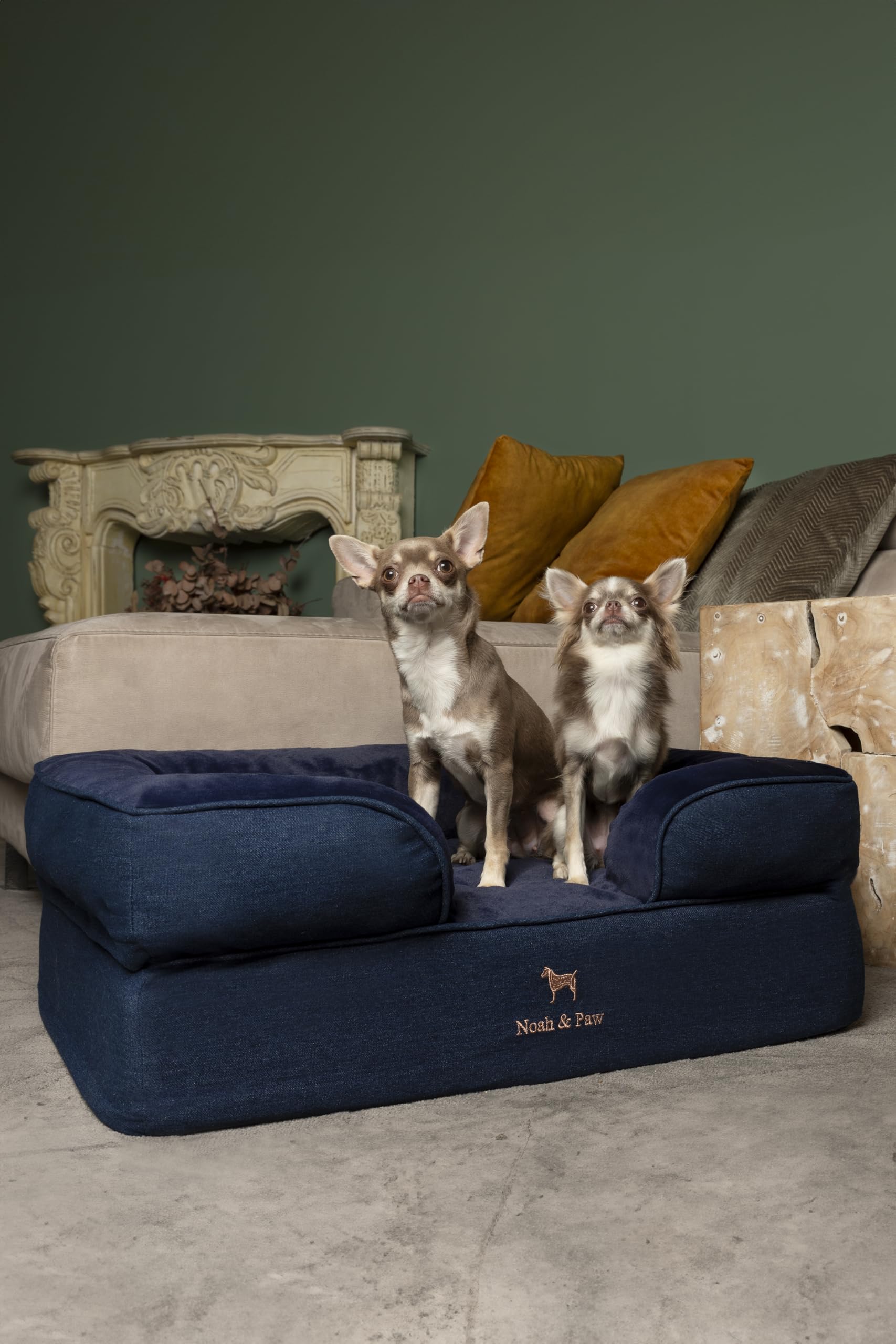 NOAH & PAW orthopedic memory-foam core close-up highlights plush, pressure-relieving comfort