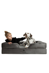 NOAH & PAW XL dog bed front view highlighting orthopedic support for larger breeds.