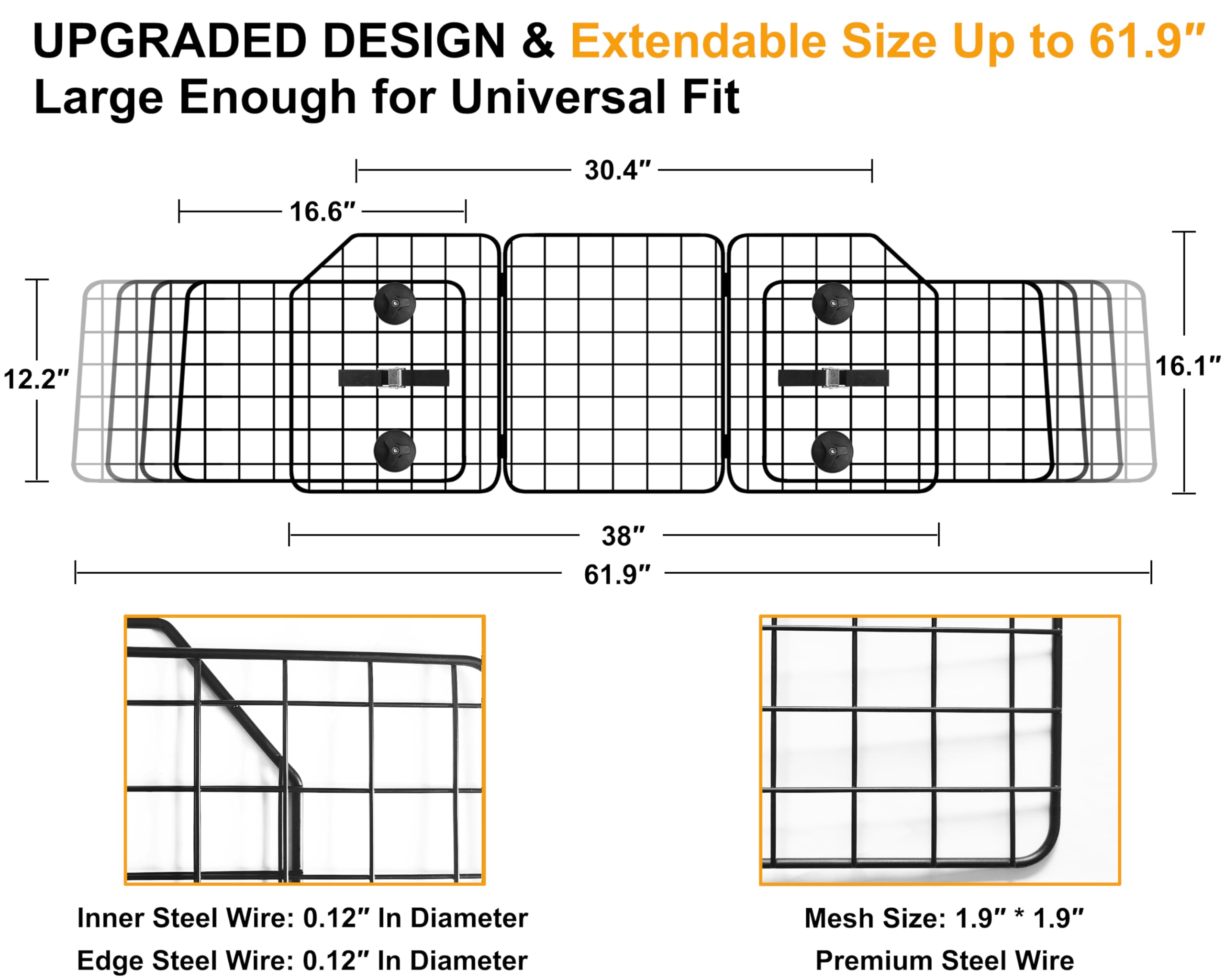 NOAMOO barrier installs tool-free with clips and straps in minutes.
