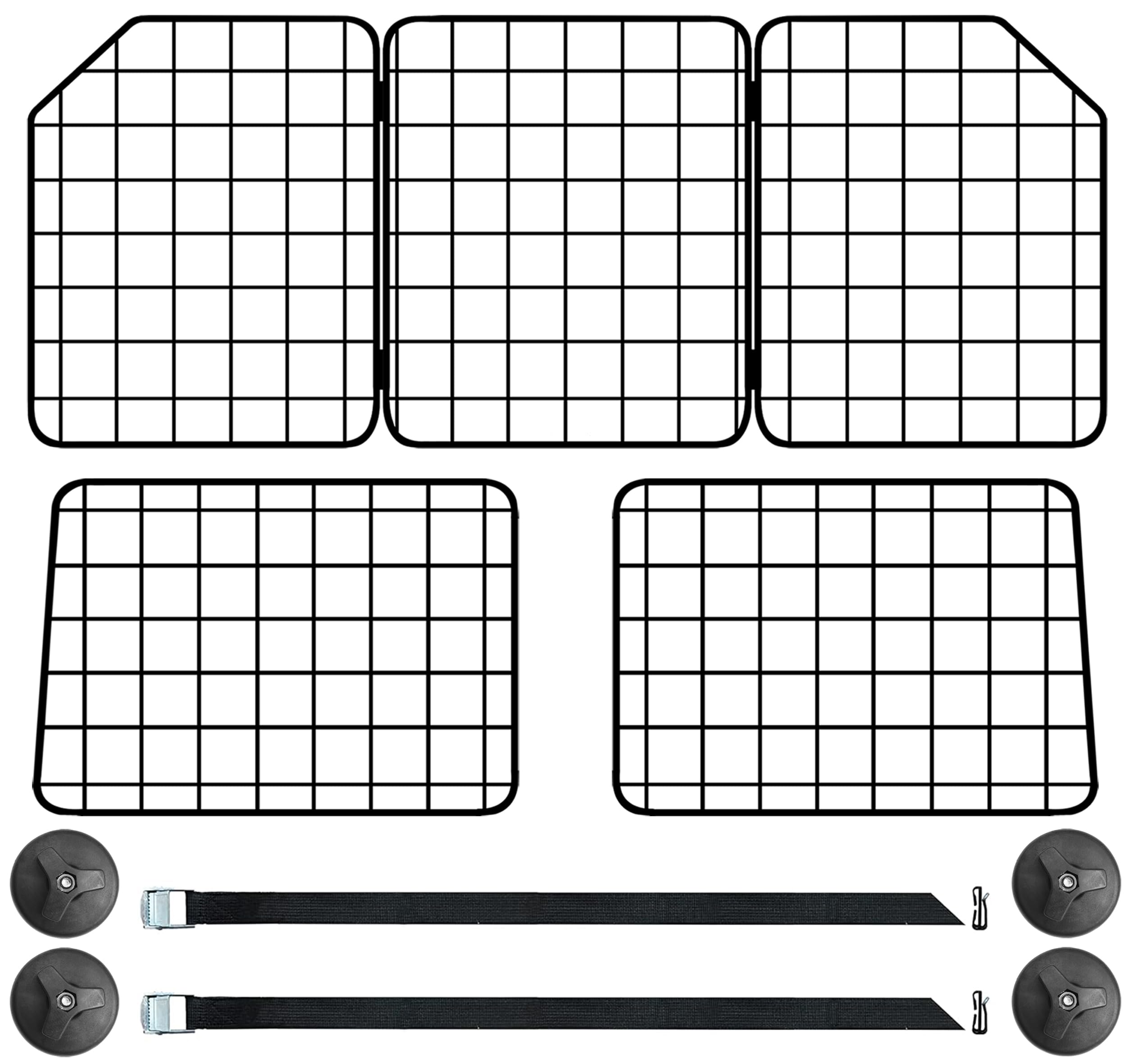 NOAMOO barrier in use, separating the cargo area from the front seats.