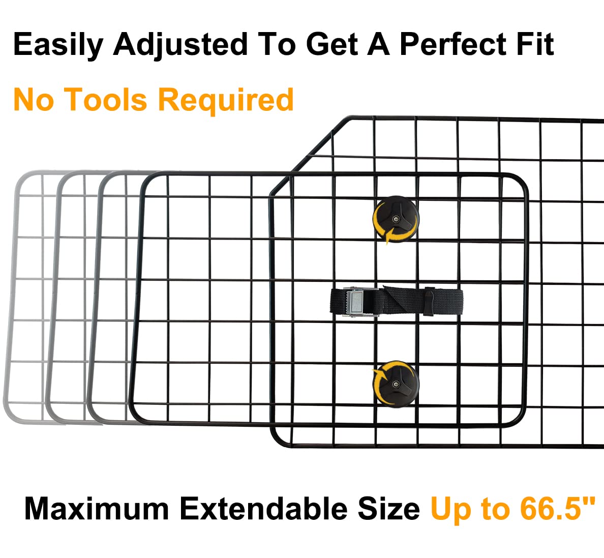 NOAMOO dog car barrier installation headrest straps illustrate tool-free setup