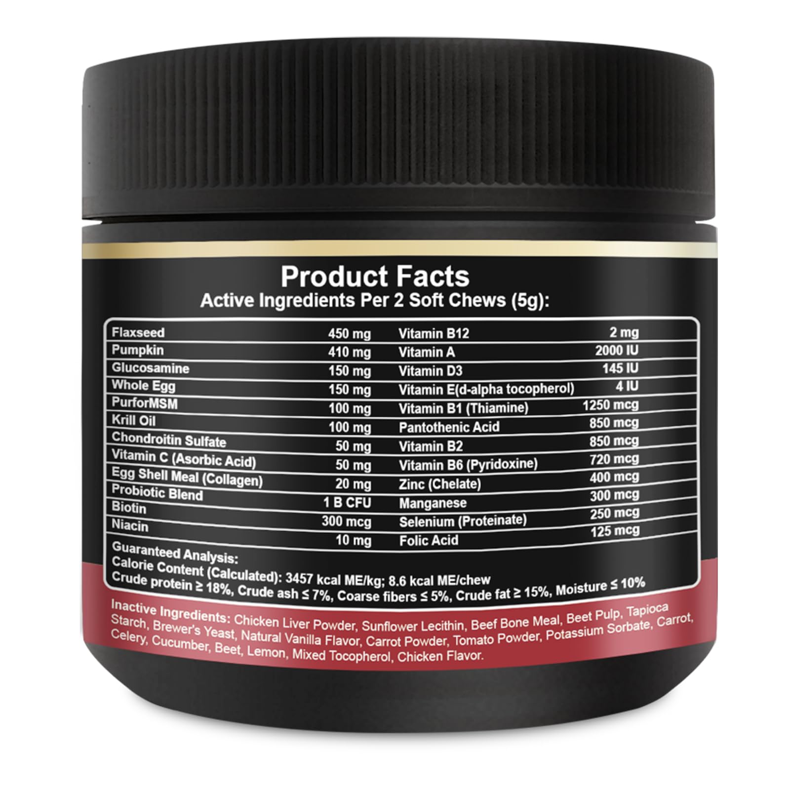 Noble Beast joint support chews with glucosamine and chondroitin for mobility