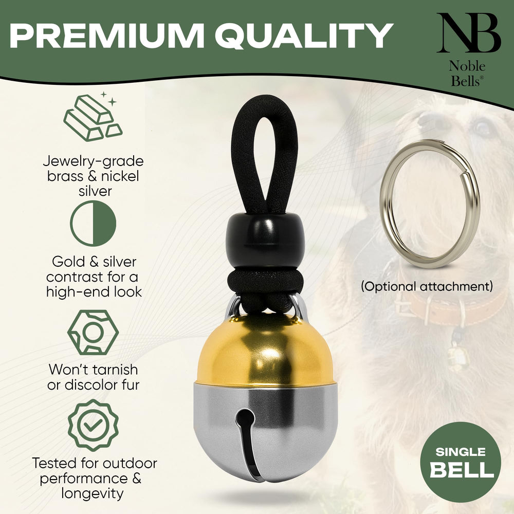 Noble Bells campanilla bronce y nickel para collar, duradera y precisa