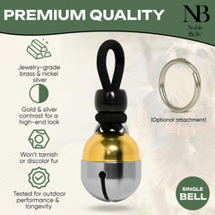 Noble Bells campanilla bronce y nickel para collar, duradera y precisa