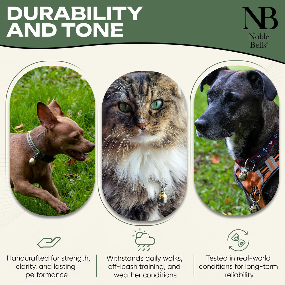 Noble Bells two-bells-pack convenient for pairing multiple pets or backup