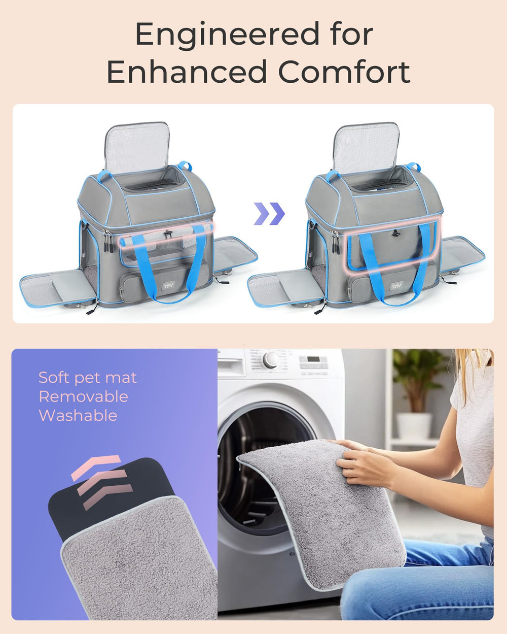 NOBLE DUCK carrier safety features prevent escapes during transport
