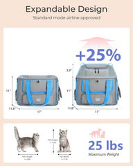 Noble Duck carrier top expands for extra room to stand and stretch