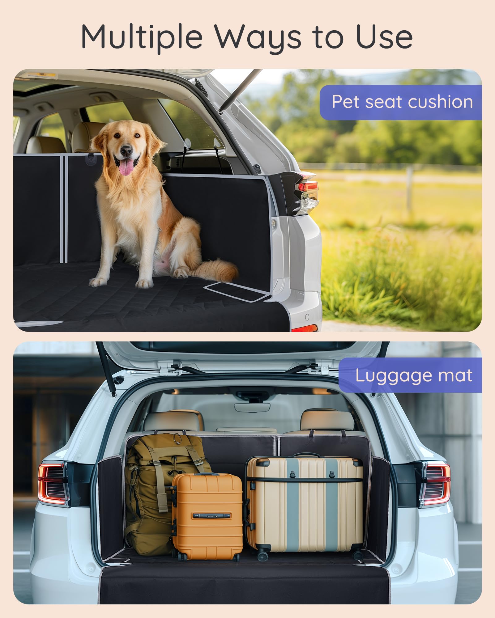 NOBLE DUCK SUV Cargo Liner machine-washable easy-clean fabric keeps interiors fresh