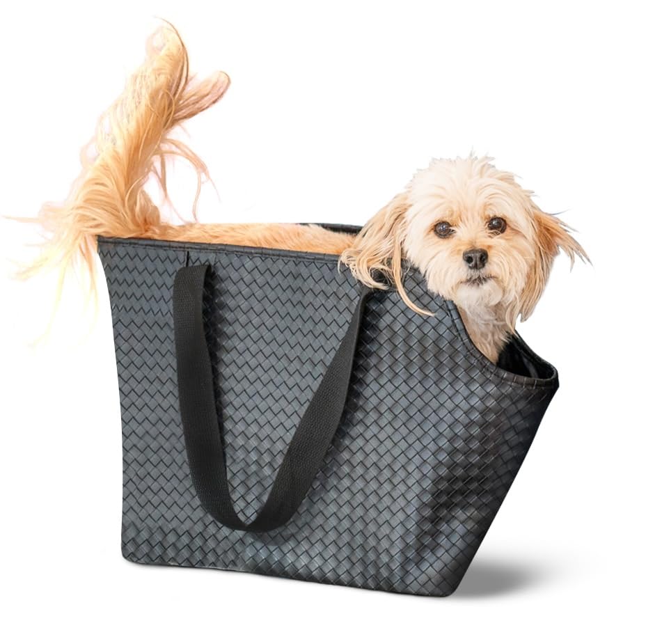 NoblePup faux leather dog carrier purse with a structured silhouette for classy outings.