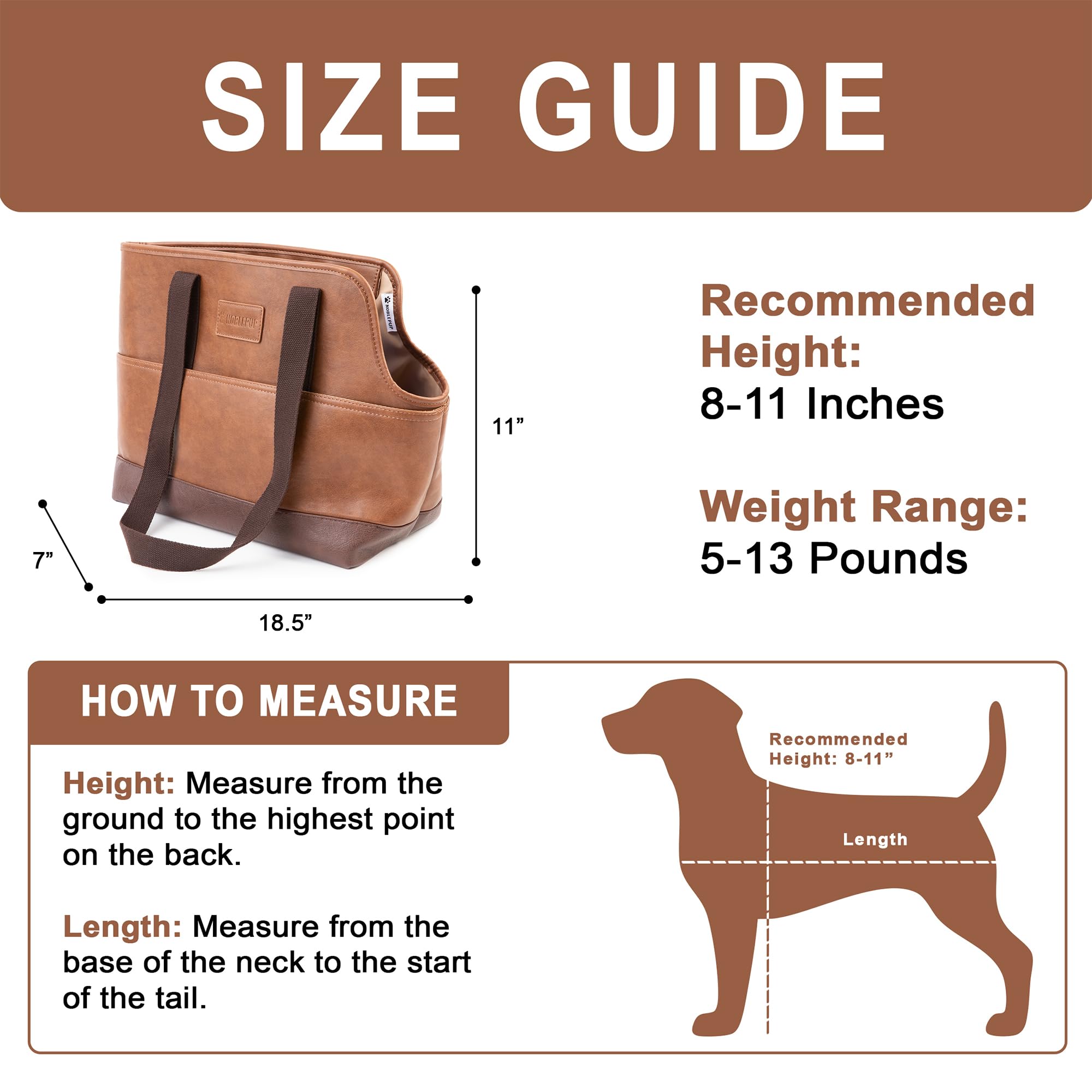 NoblePup carrier interior tether keeps your small dog secure during movement.