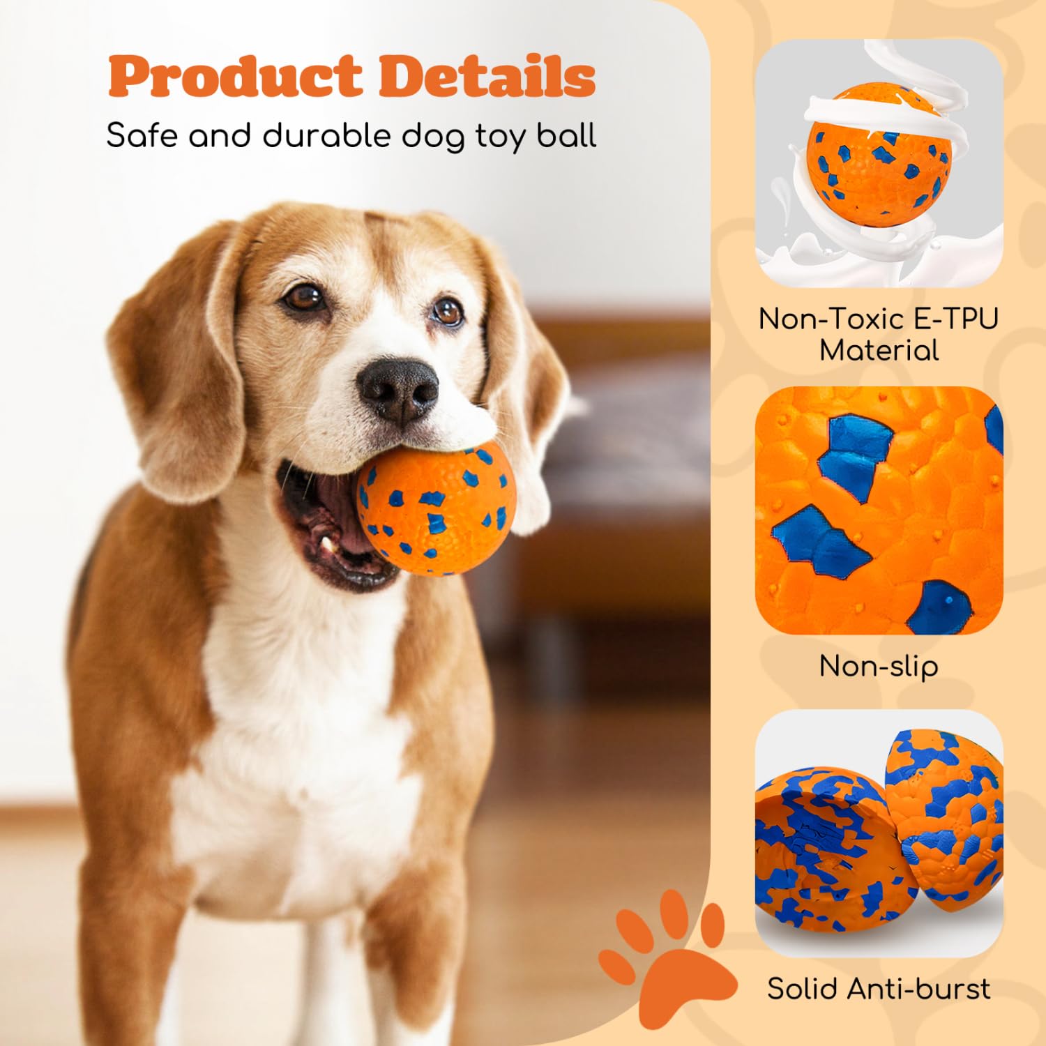 Nobleza dog balls 6-pack packaging highlights value and convenience.