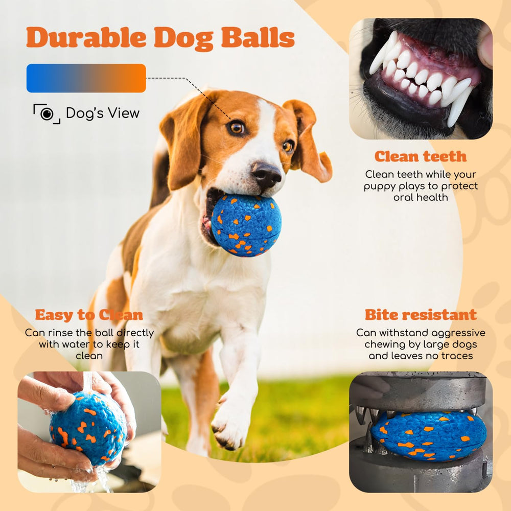 Nobleza dog balls textured surface helps wipe food residue for oral cleanliness.