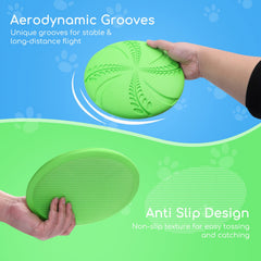 Nobleza dog disc in flight action demonstrates long-distance throwing potential and engaging play