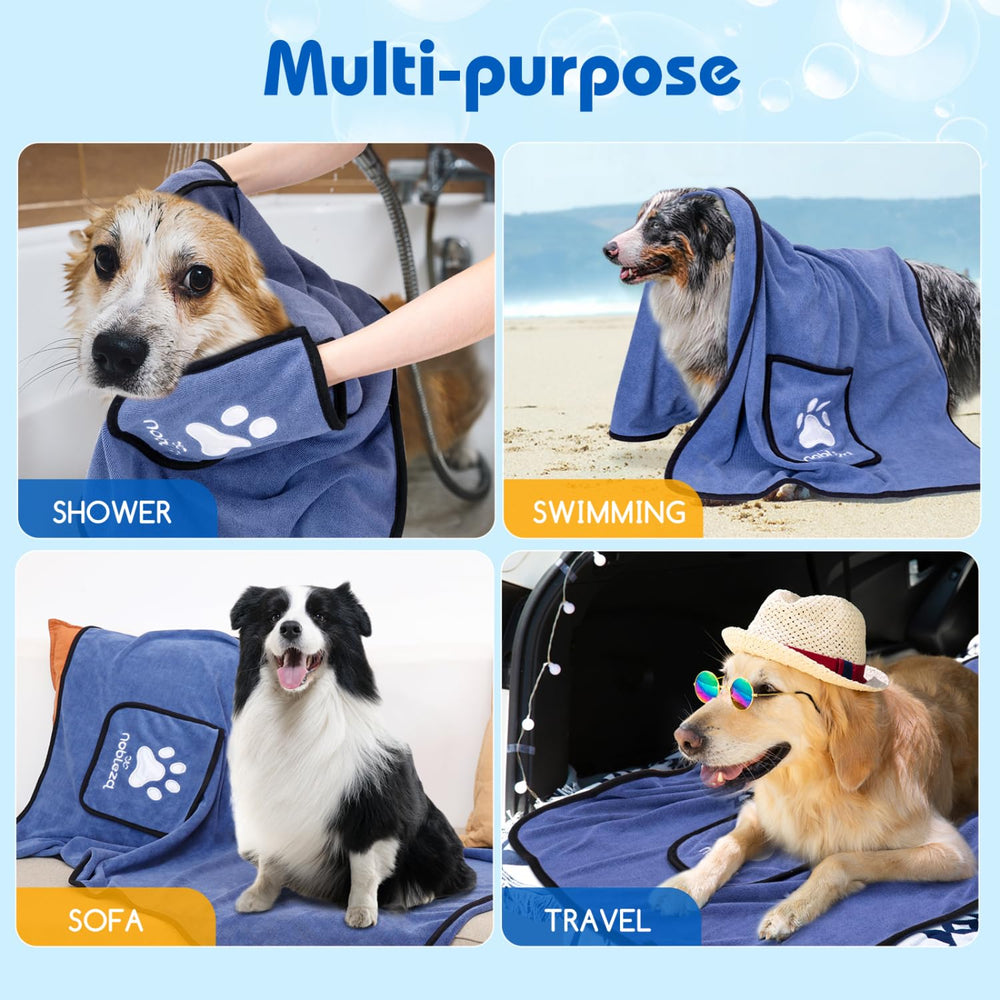 Nobleza dog towel paw-prints design keeps towels distinct.
