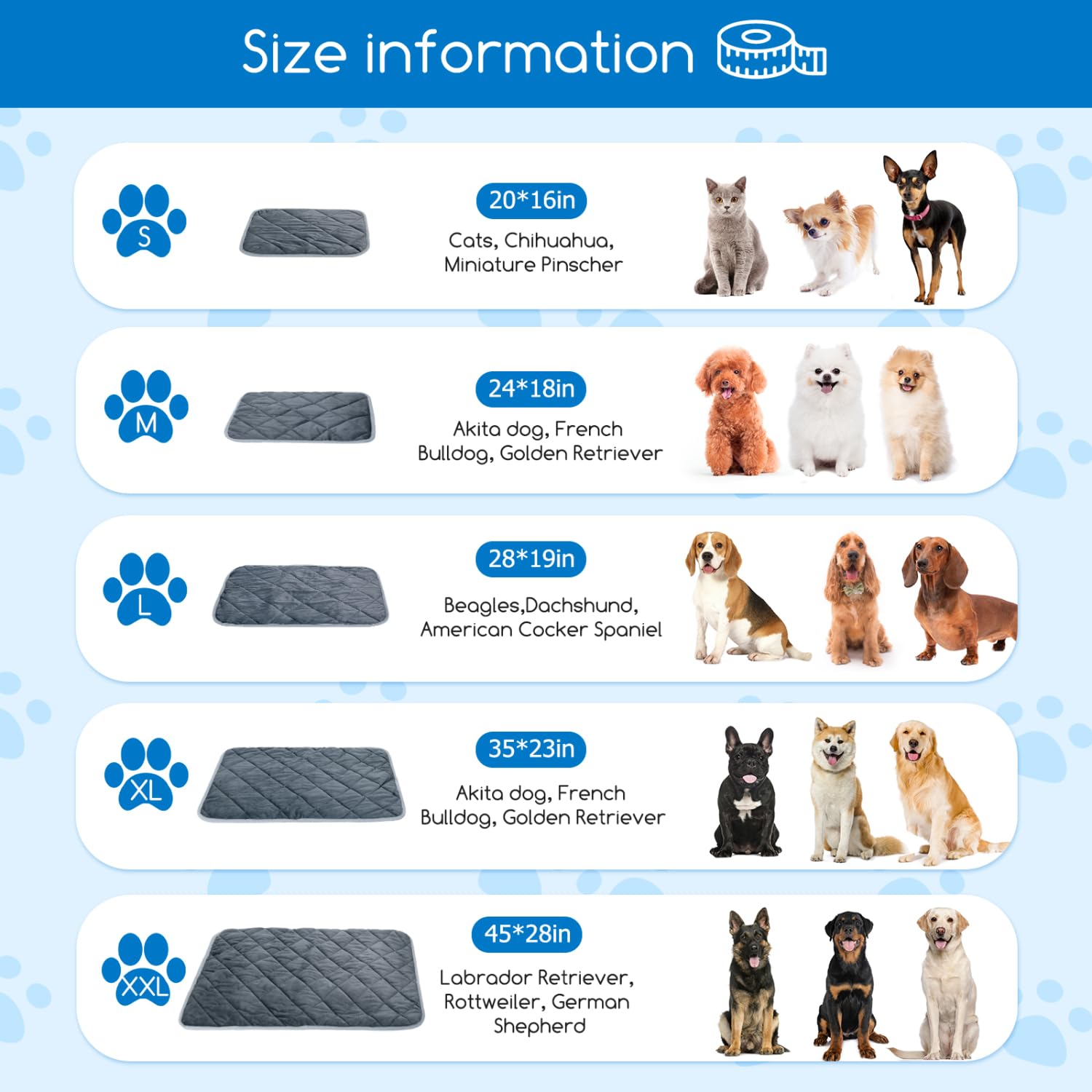 Nobleza durable anti-slip pet pad lying flat to keep paws warm during play