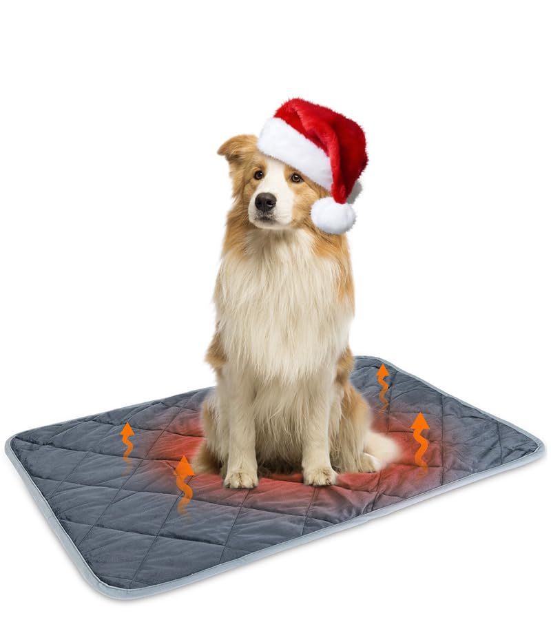 Nobleza self-heating cat mat soft-fleece top for comfortable lounging.