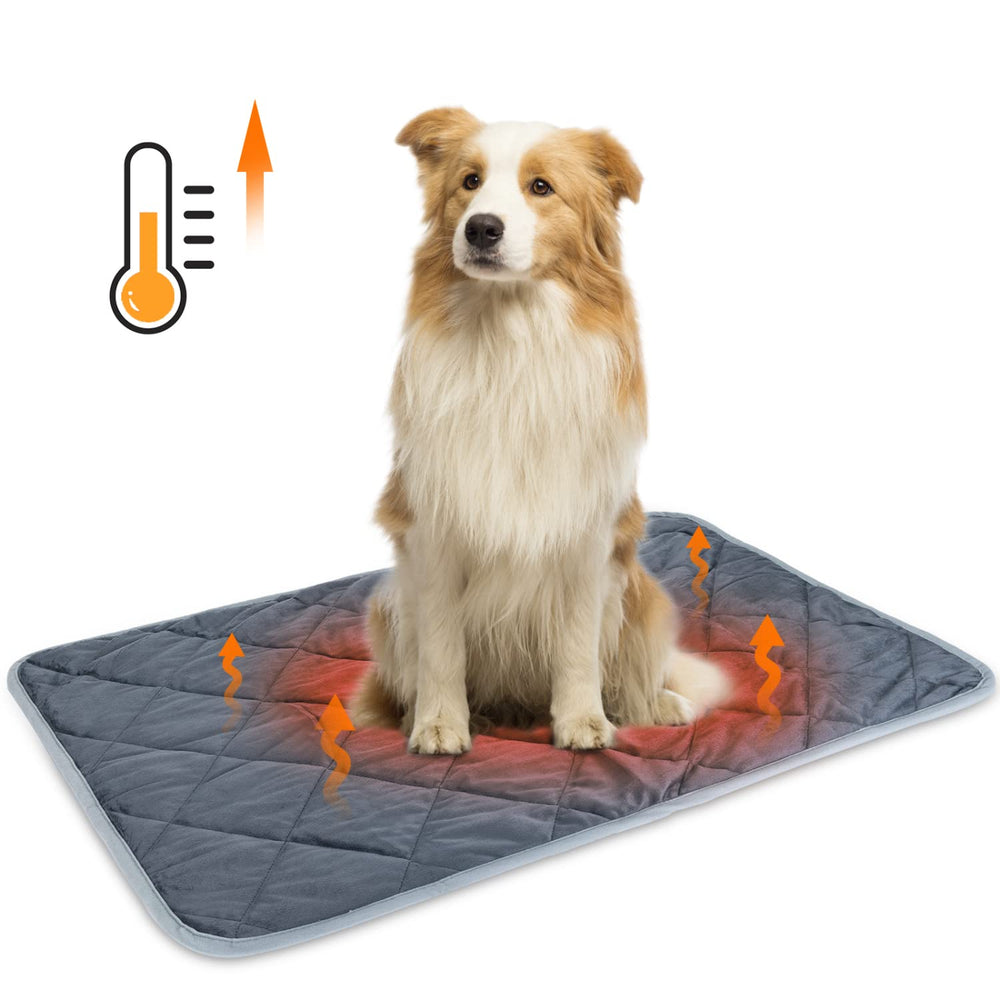 Nobleza self-heating cat mat top-view with plush microfleece for cozy naps.