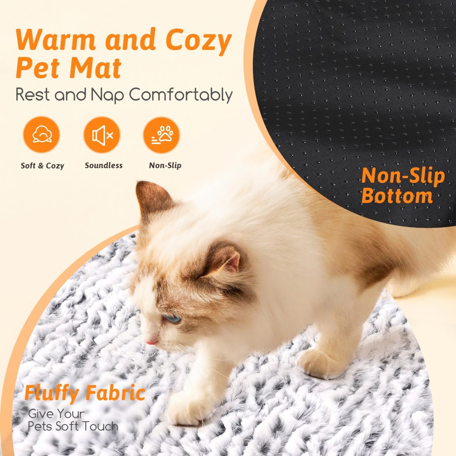 Nobleza Self-Warming Cat Bed in-kennel demonstrates safe warmth during crate time.