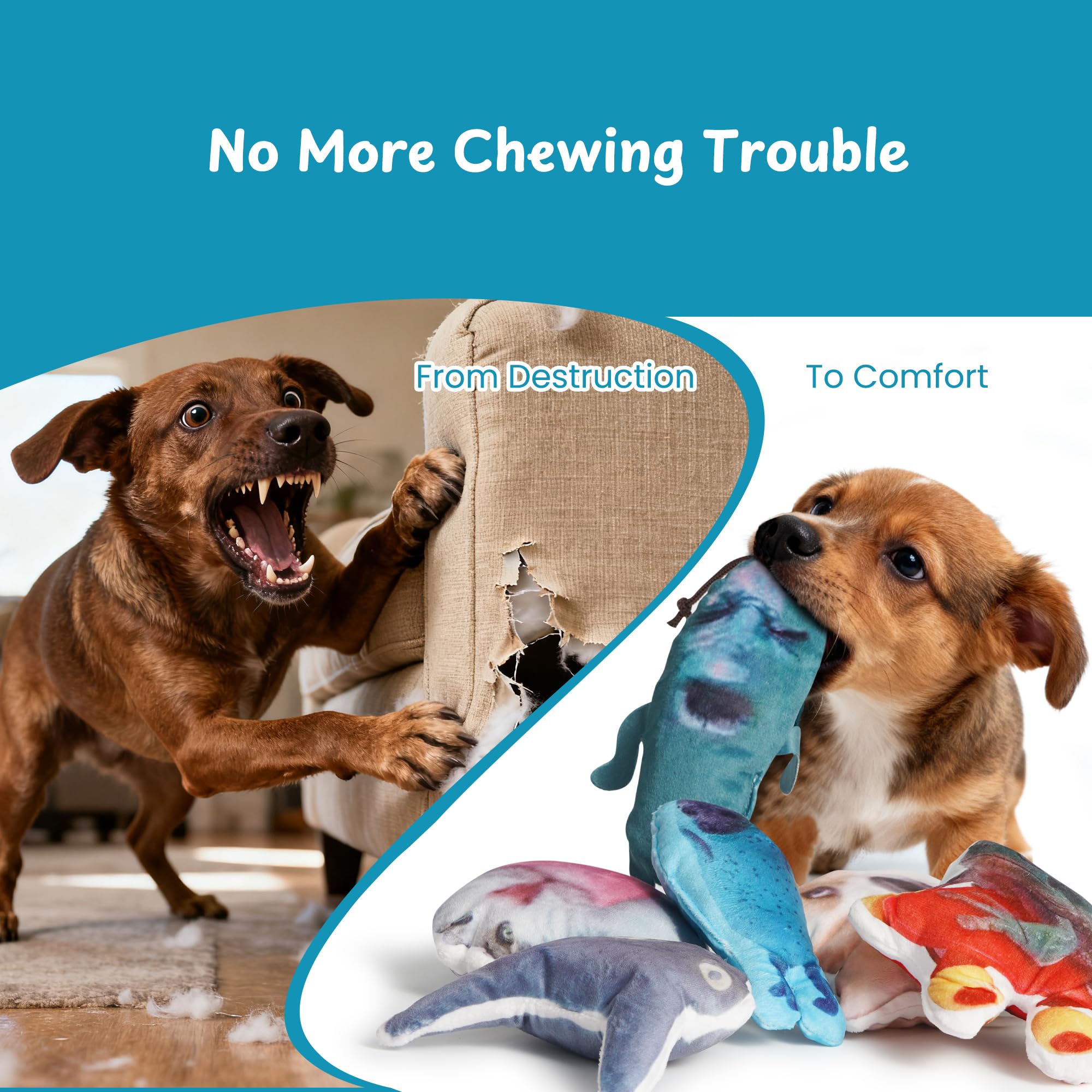 Nocciola anxiety-relief dog toy for calm alone-time and reduced stress.