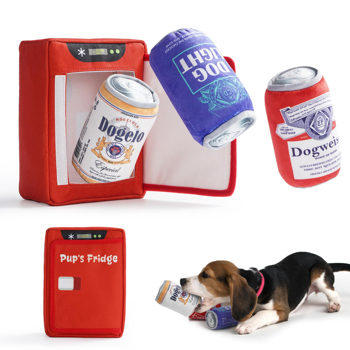Nocciola beer fridge toy ready for interactive play and silly photo moments.