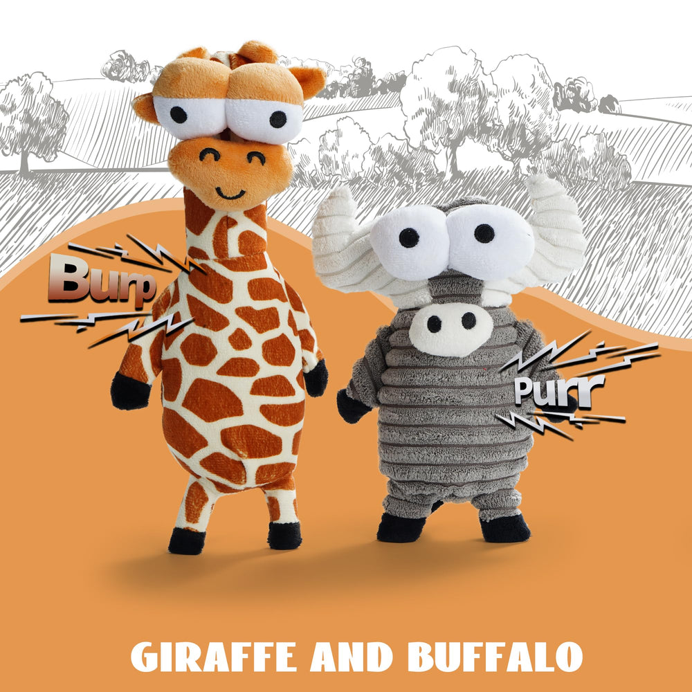 Nocciola buffalo toy withstands rough play with chew-resistant design for longer sessions.