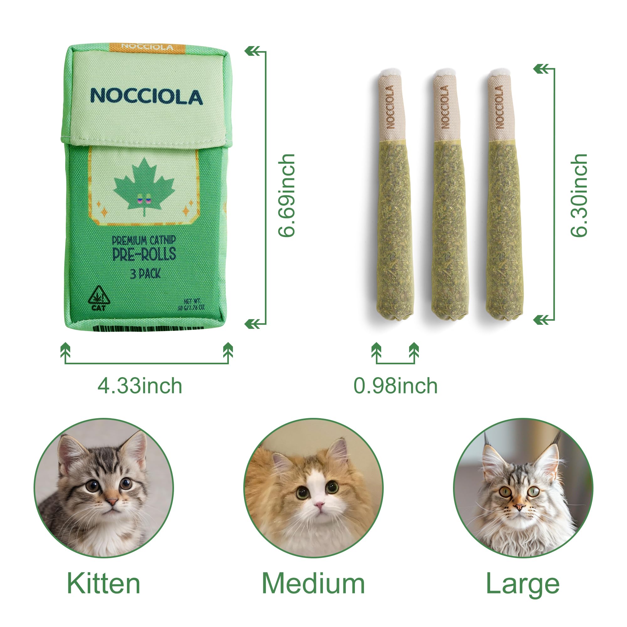 Nocciola catnip toy teething: gentle chew aid for kittens.