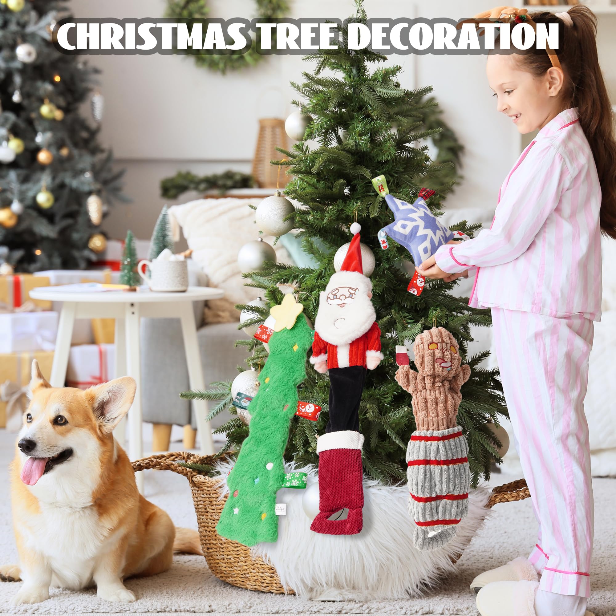 Nocciola Striped Fabric toy combines soft texture with chew resistance.
