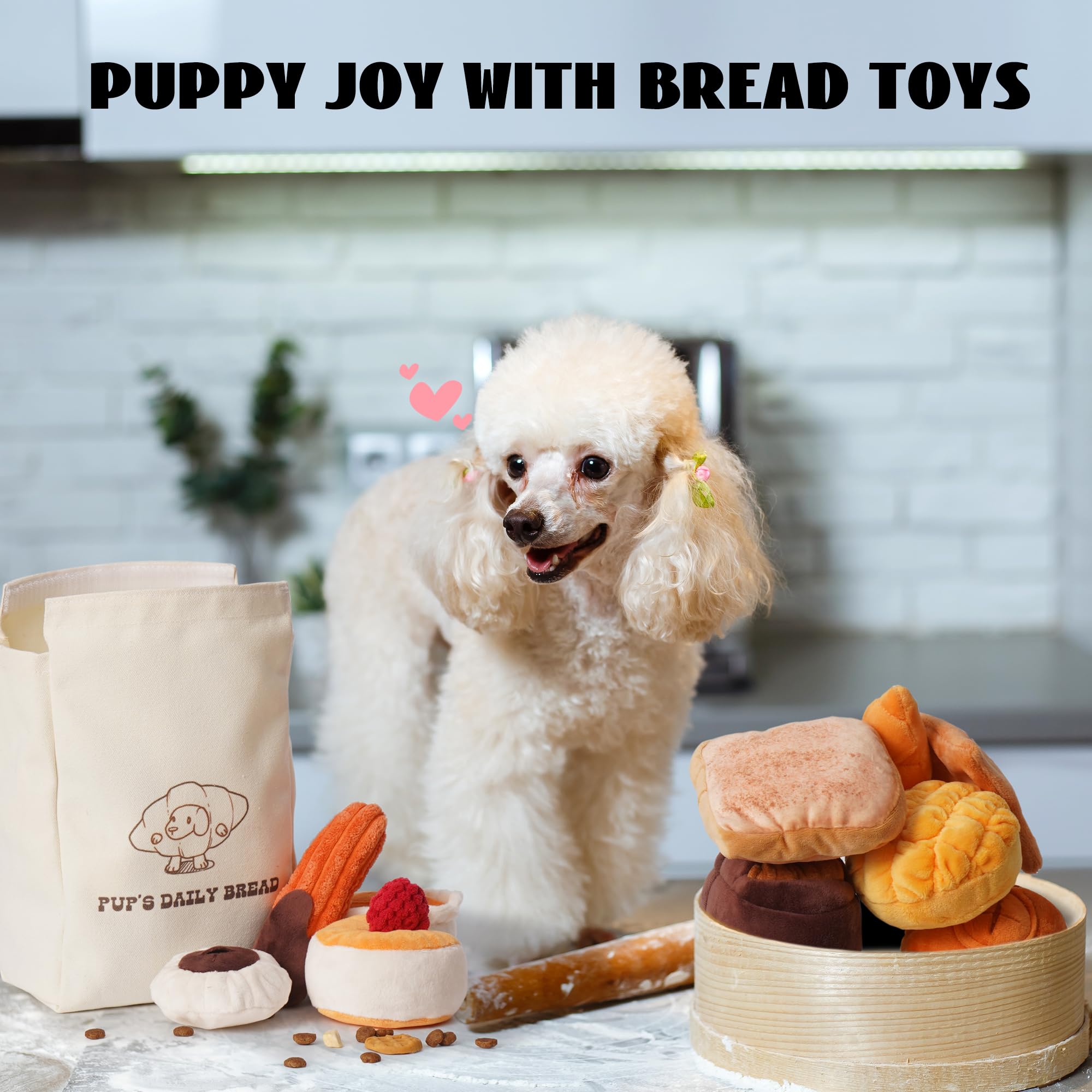 Nocciola churros bread toy collection invites playful gnawing and enrichment for small breeds