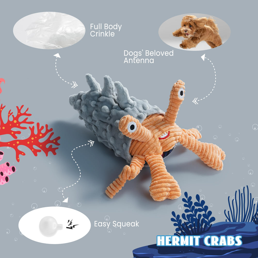 Nocciola durable squeaker rope toy provides crinkle sounds for engaging tug-of-war.