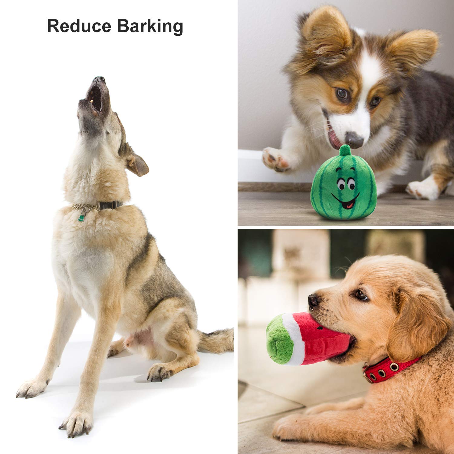 Nocciola dog squeaky toys apple design promotes chewing and gum-friendly play.