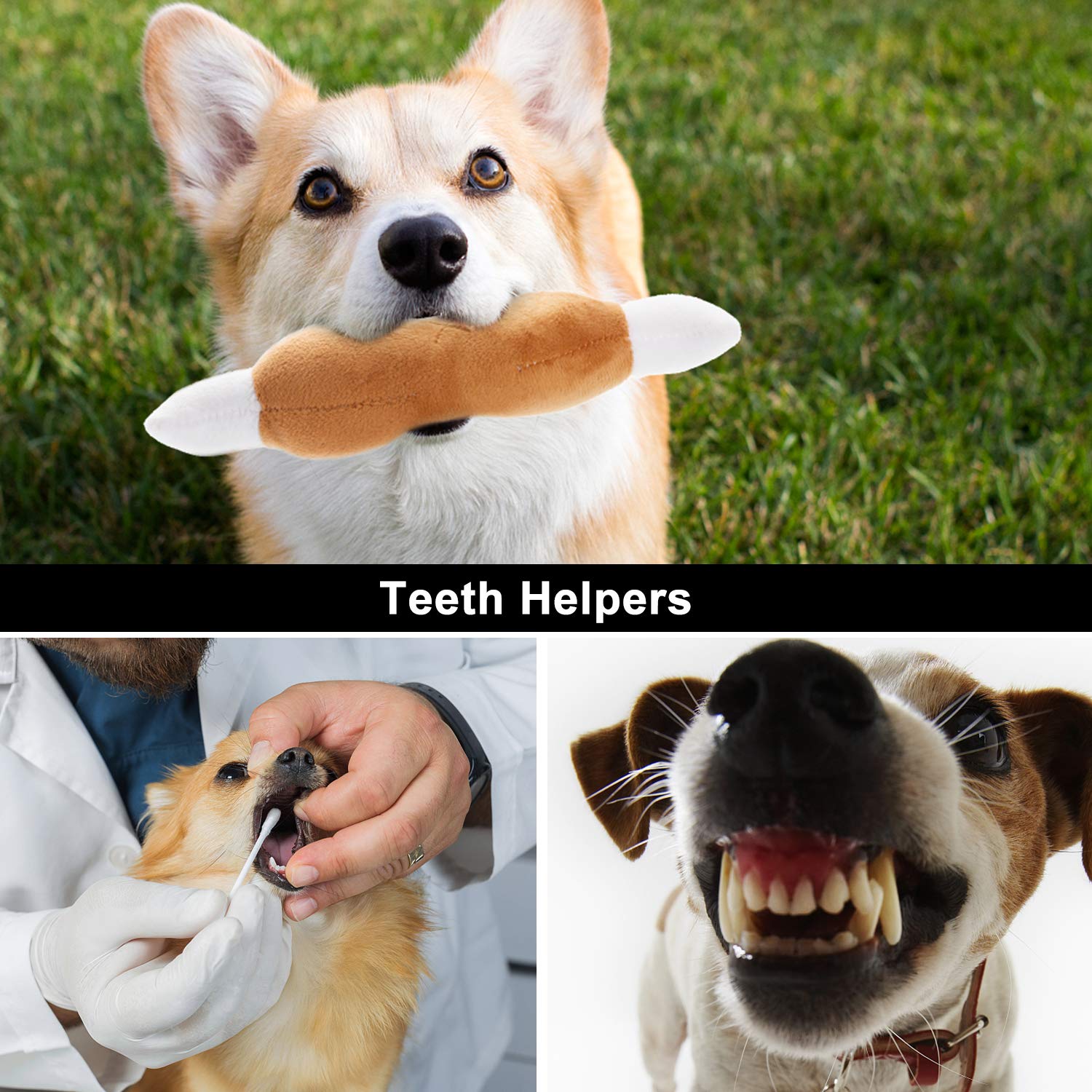 Nocciola dog squeaky toys banana design helps redirect chewing behavior.