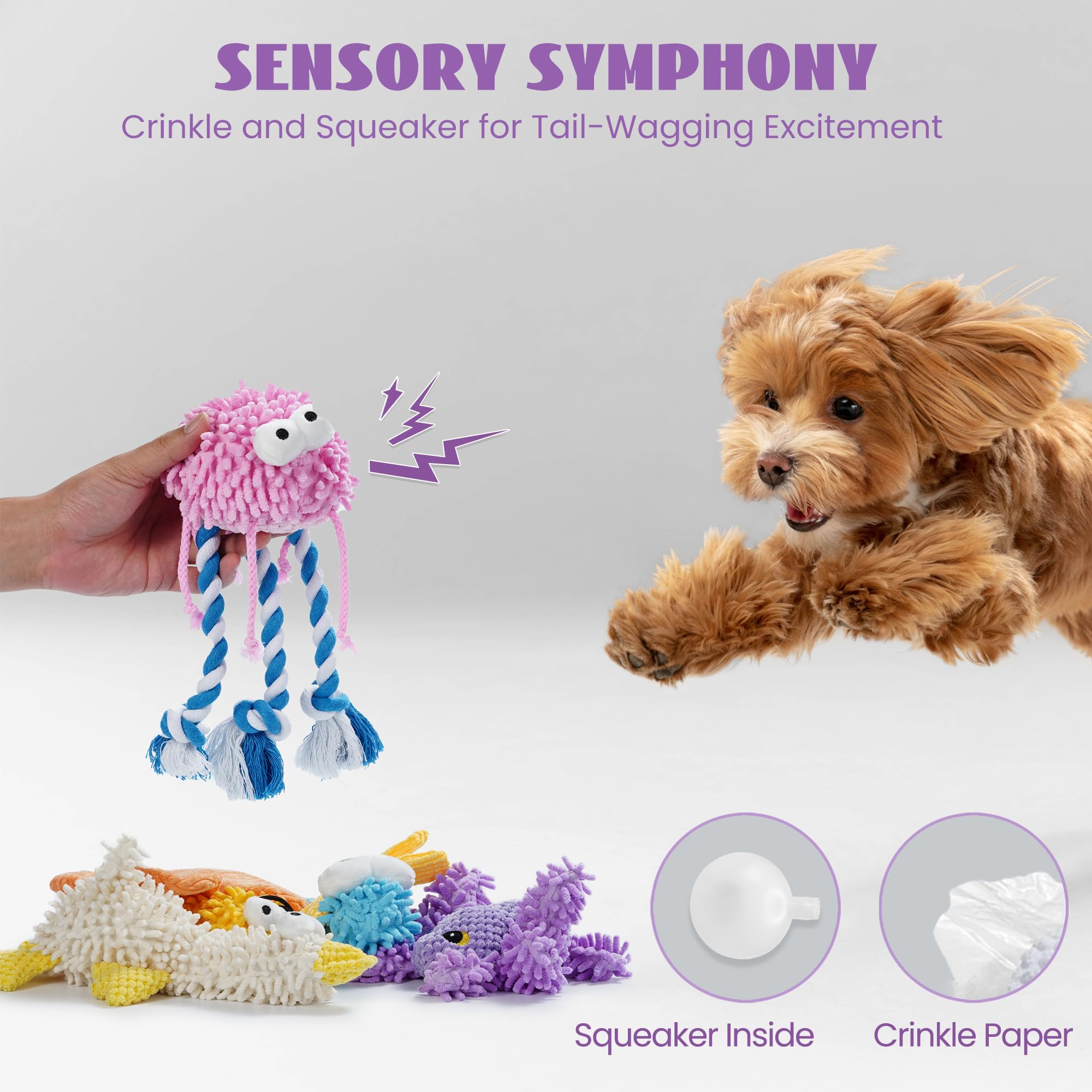 Nocciola dog toy teething texture satisfies chewing instincts.