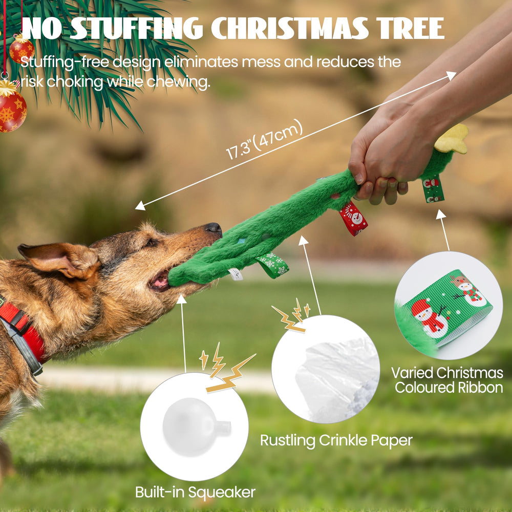 Nocciola Durable dog toy with mesh and fabric for lasting chews.