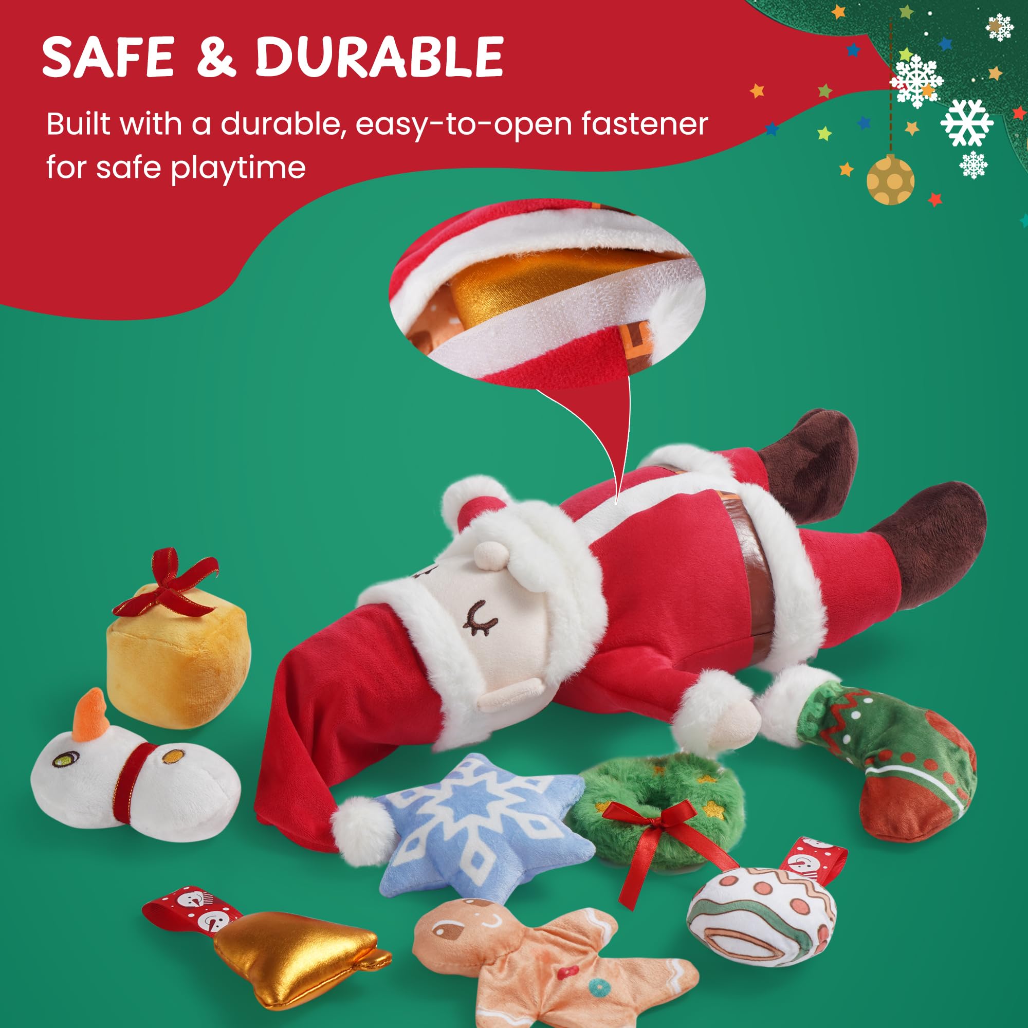 Nocciola plush durability and secure Velcro ensure long-lasting entertainment during holiday seasons.