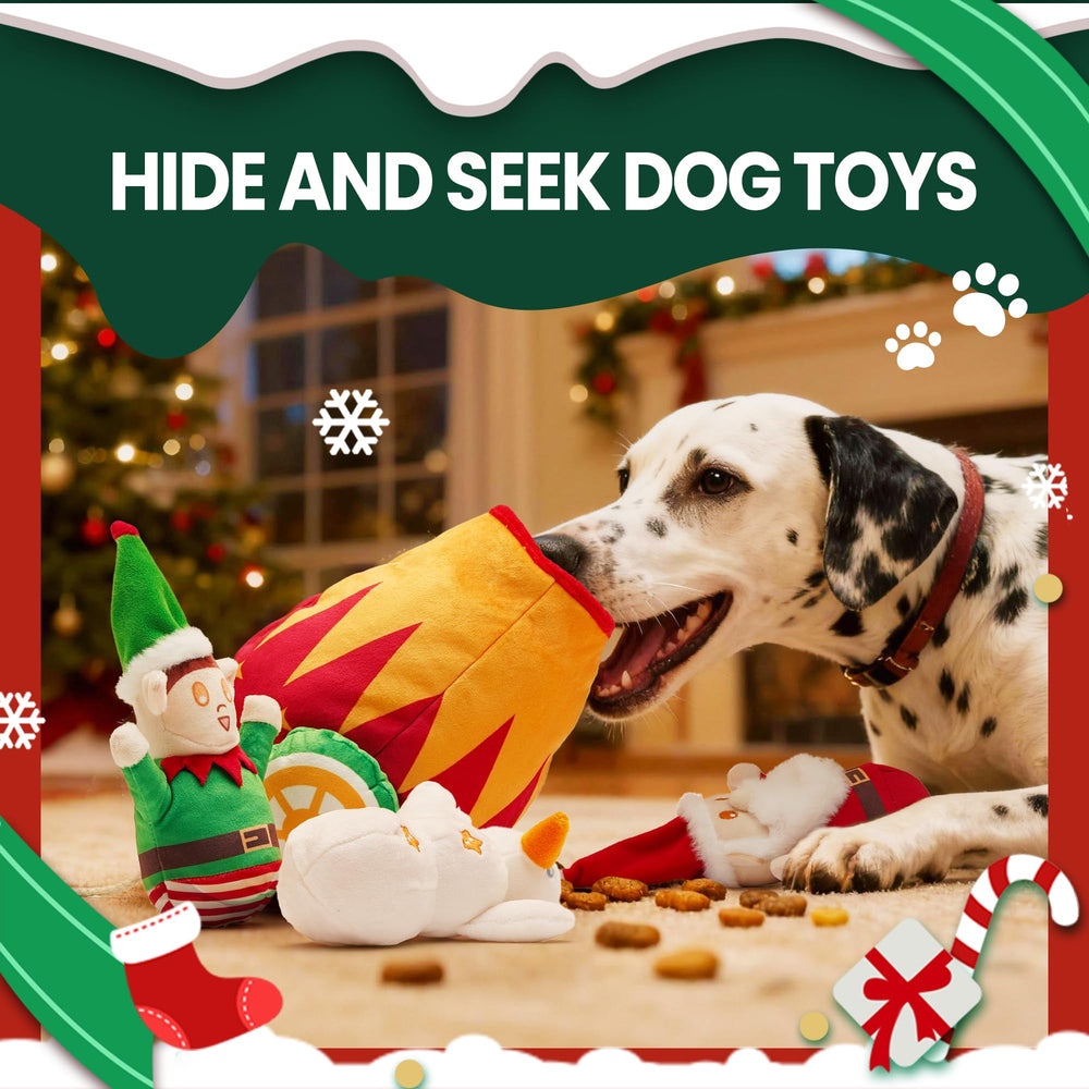 Nocciola Elf plush toy for holiday fun and fetch.