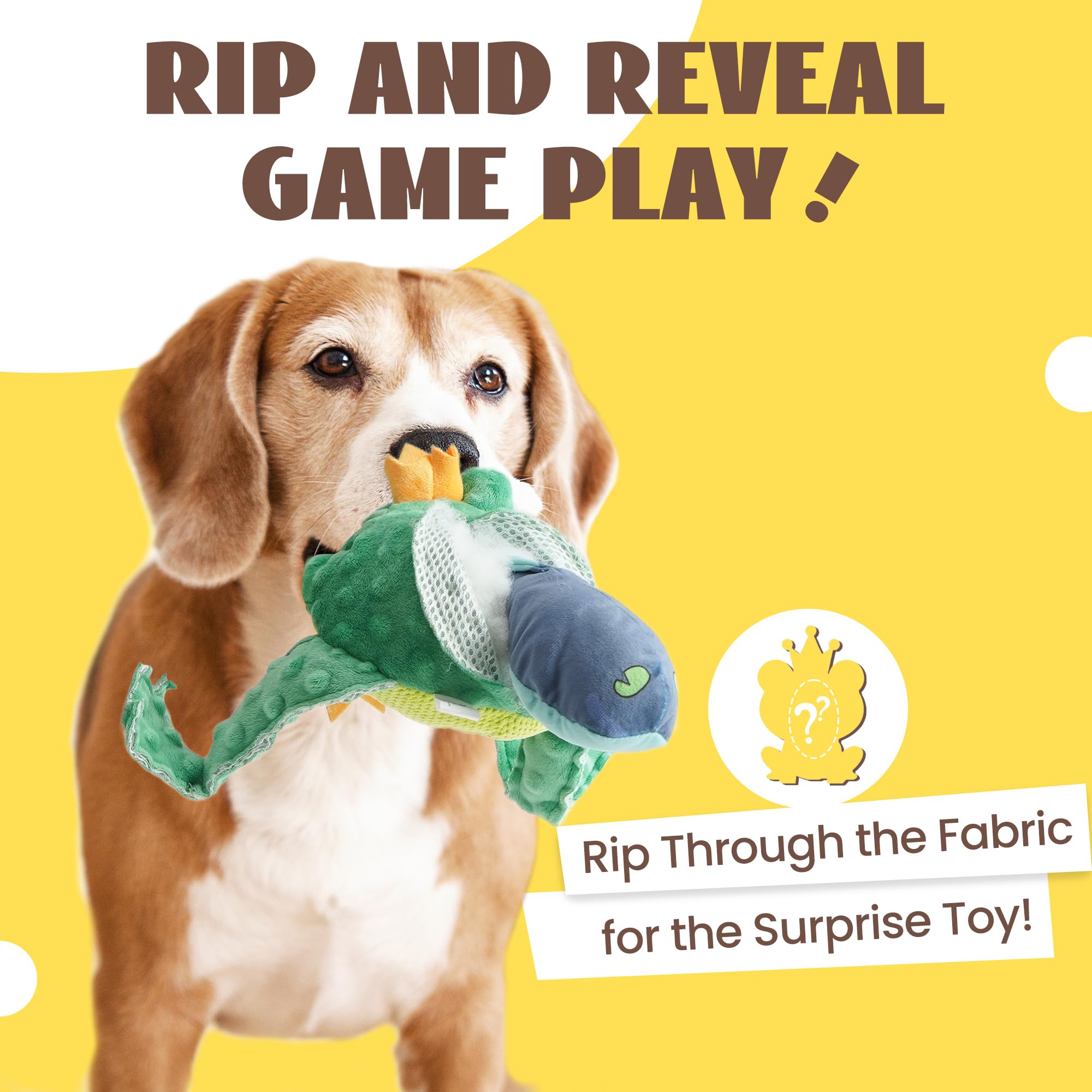 Nocciola frog toy with textured surface to aid teething and chewing