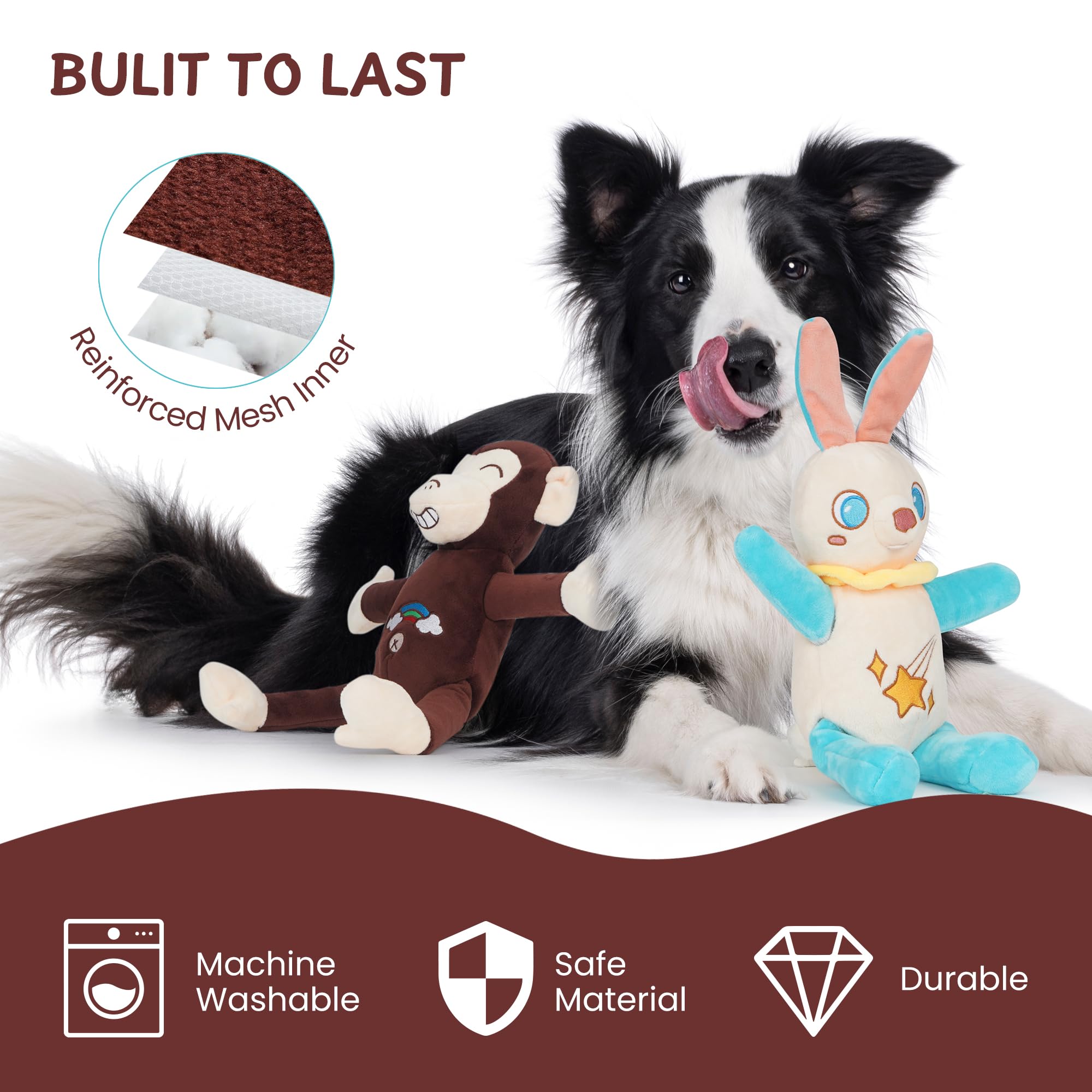 Nocciola machine washable materials simplify cleaning after sticky chewing and muddy adventures.