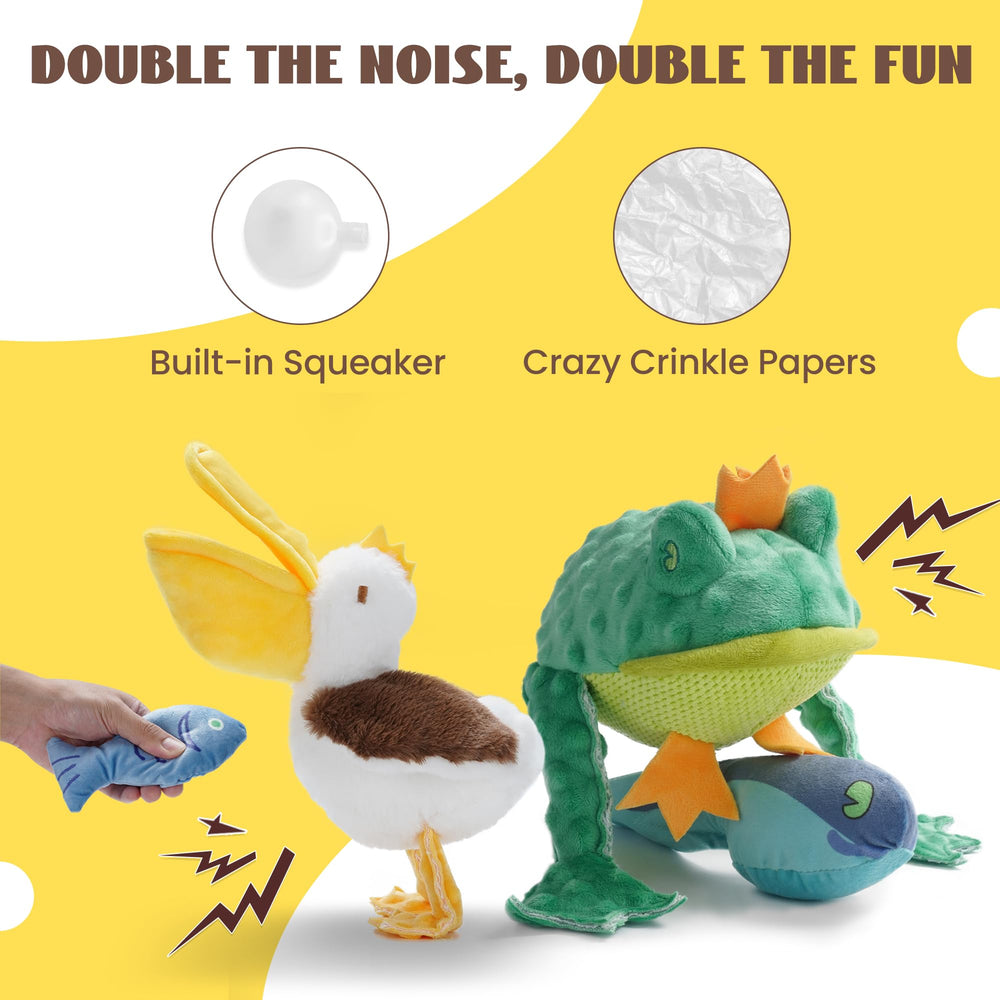 Nocciola pelican toy with reinforced stitching for durable, gentle chewer sessions