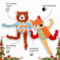 Nocciola knottable limbs enable reshaping for interactive fetch and tug sessions.