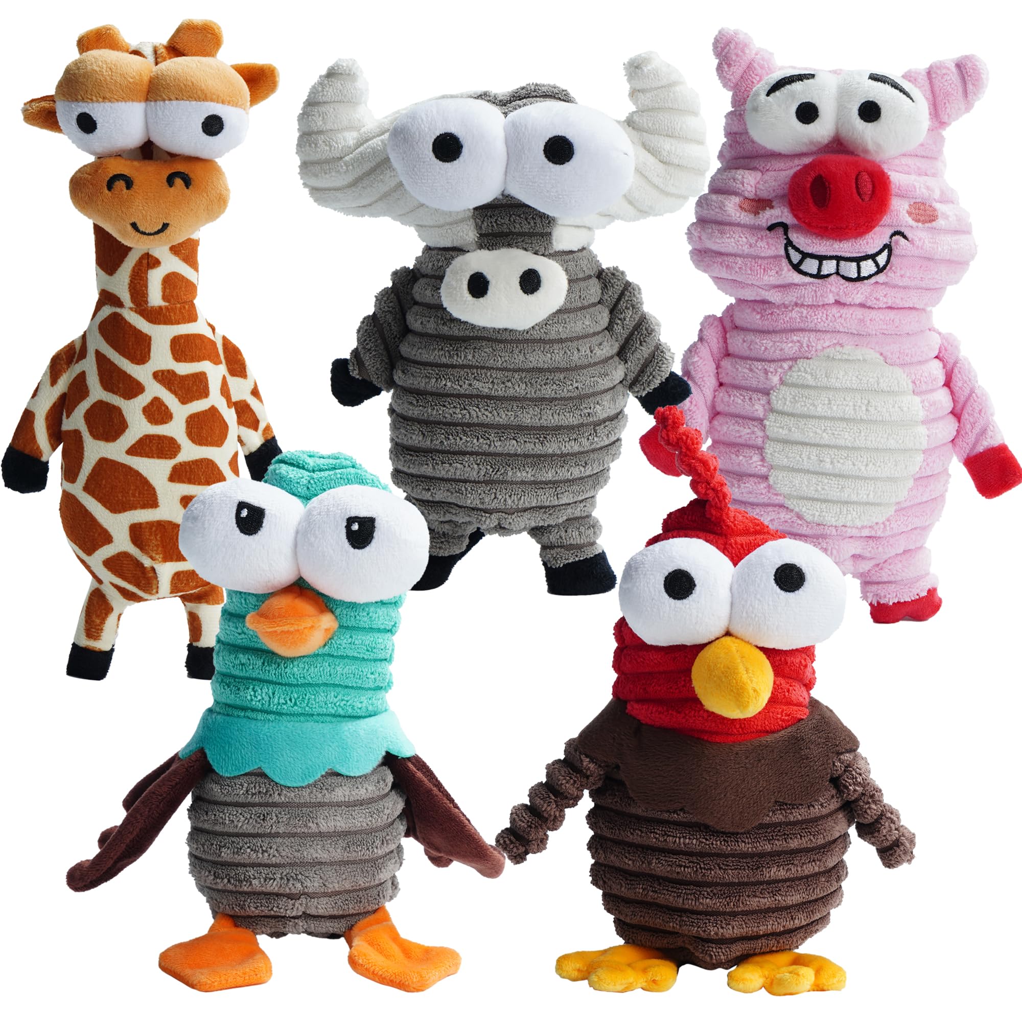 Nocciola red-head chicken squeaker toy boosts interactive play and varied squeaks.